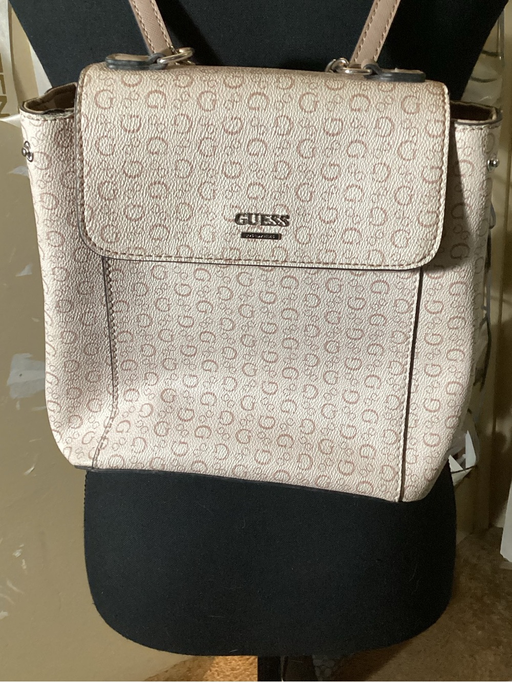 GUESS Pink Logo Mini Backpack